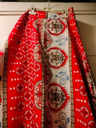 Gonna lunga fantasia rossa