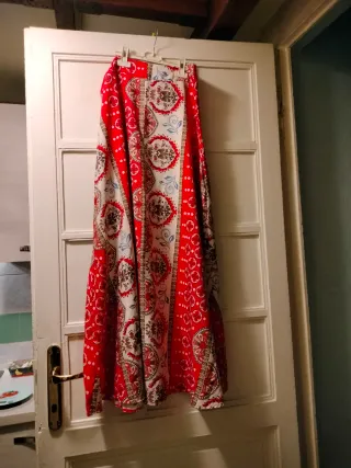 Gonna lunga fantasia rossa