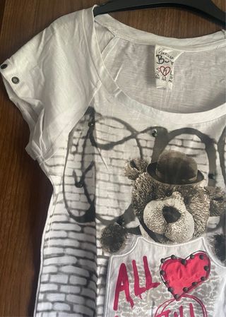 Camiseta Bershka Osito Talla M