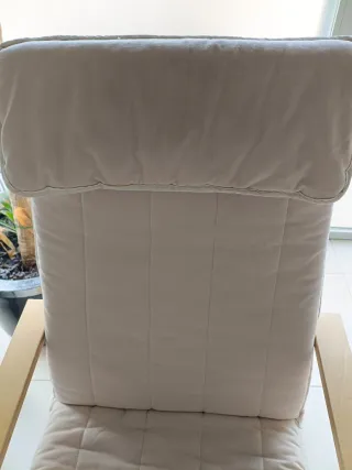 Sillón hamaca Ikea madera beige