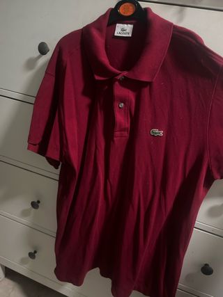 Polo Lacoste Granate Talla xxl