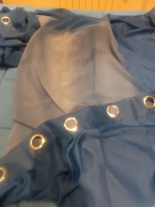 2 cortinas translúcidas 140x170 con ojales