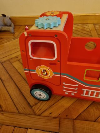 Andador camión bomberos madera