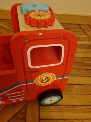 Andador camión bomberos madera