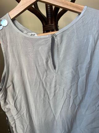 Top lentejuelas plateado