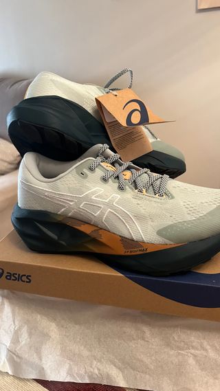 Zapatillas Running Asics Gris Naranja