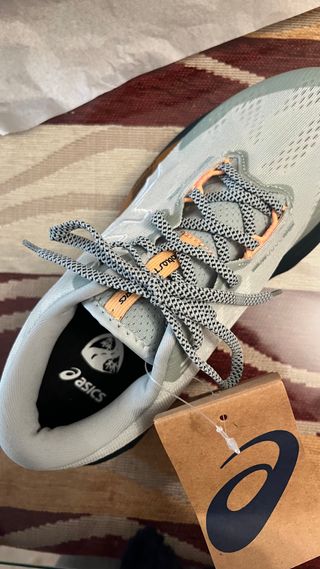 Zapatillas Running Asics Gris Naranja