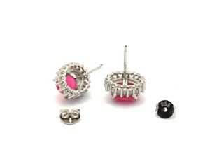 pendientes plata 925mm con piedra con circonita