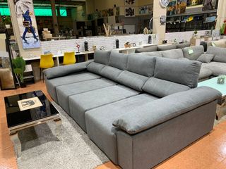 Sofá Cama Chaise Longue Gris