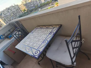 Mesa y Sillas Hierro Exterior