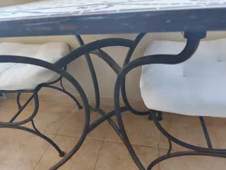 Mesa y Sillas Hierro Exterior