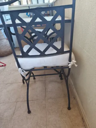 Mesa y Sillas Hierro Exterior