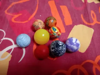 Palline rimbalzanti anni 90 - 8 pezzi