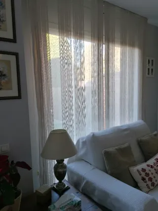 2 Estores enrollables beige tela