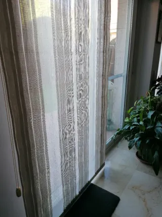 2 Estores enrollables beige tela