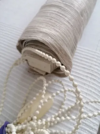 2 Estores enrollables beige tela