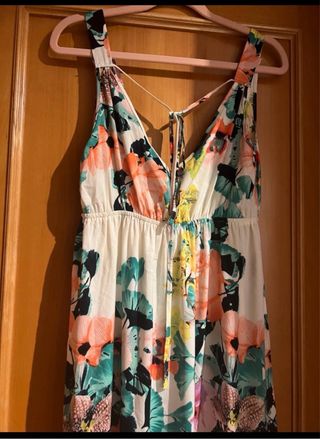 Vestido largo estampado Vila