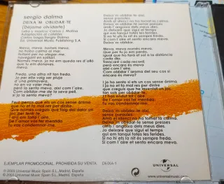 Sergio Dalma - Deixa'm Oblidar-te CD