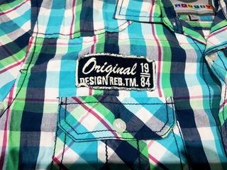 Camisa Crosby cuadros verde/azul Talla L