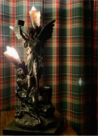 Antigua Lámpara Escultura É.Picault