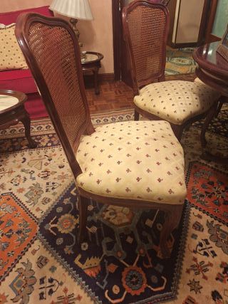 Mesa comedor extensible y 6 sillas