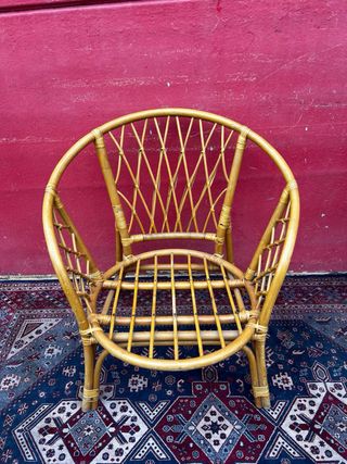 Silla vintage bambú años 70