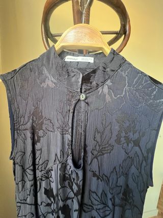 Vestido Renana&Go Estilo Japonés Azul Noche Talla