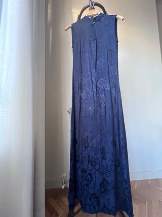 Vestido Renana&Go Estilo Japonés Azul Noche Talla