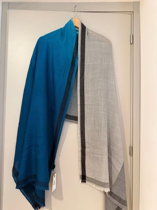 Bufanda FDC azul y turquesa