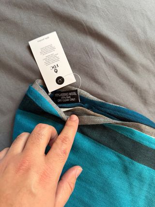 Bufanda FDC azul y turquesa