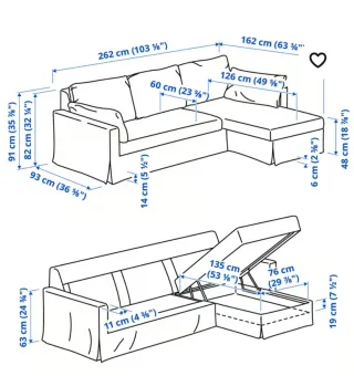 Sofá 3 plazas chaise longue