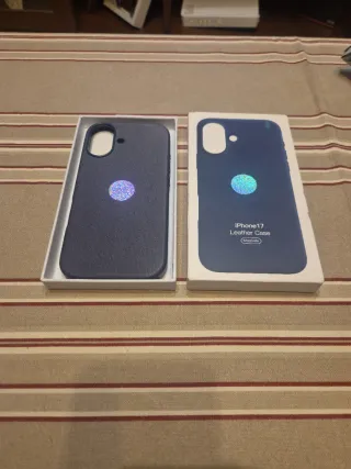 Funda de piel iPhone 17 Cuero Azul