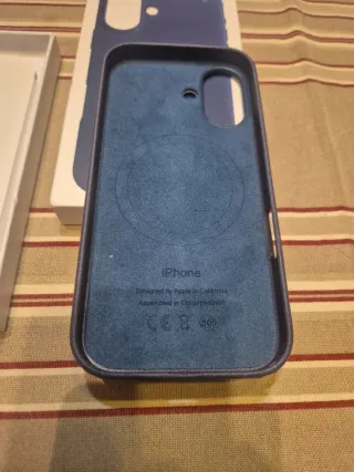 Funda de piel iPhone 17 Cuero Azul