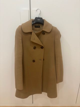 Abrigo lana Massimo Dutti T36 Camel
