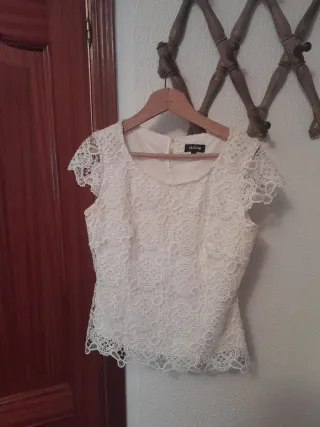 Top CLOCHE encaje blanco