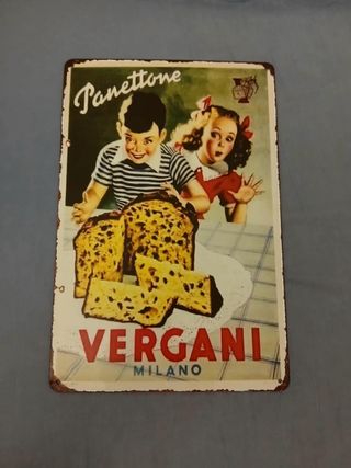 Placca Vergani Milano Panettone Vintage