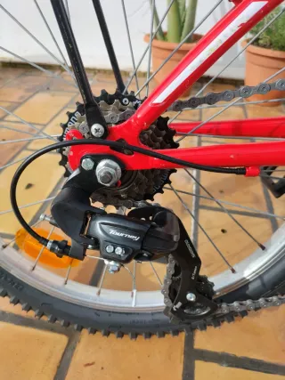 Bicicleta plegable roja