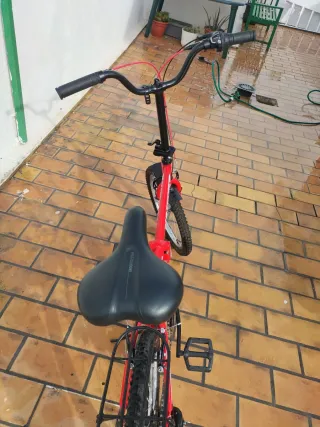 Bicicleta plegable roja