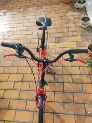 Bicicleta plegable roja