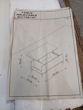 Mesa de centro Movian Kaysa madera 50x100x42