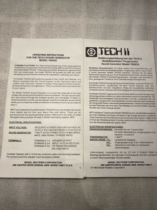 Generador Sonido Tech II 7000GS Modelismo Trenes