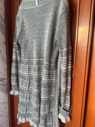 Cardigan Blumarine lungo con rouches