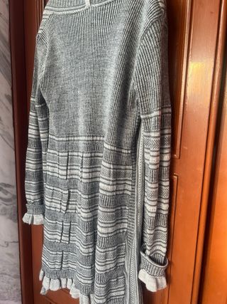 Cardigan Blumarine lungo con rouches