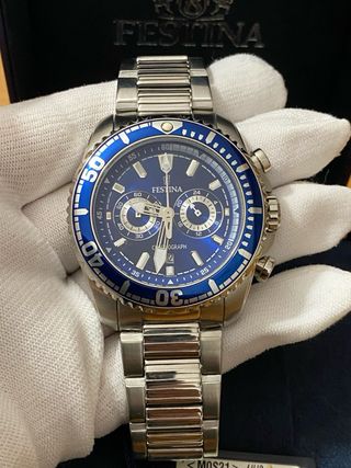 Orologio Festina Chrono Blu Cassa 45mm Nuovo