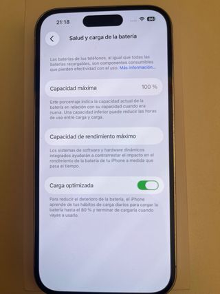 iPhone 14 Pro batería 100%