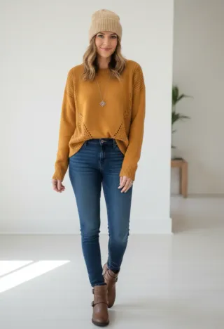 Jersey Aéropostale - Punto Calado - Talla S