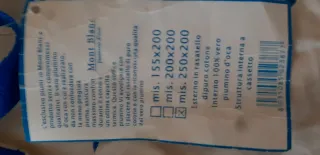 Piumino Mont Blanc piuma d'oca matrimoniale