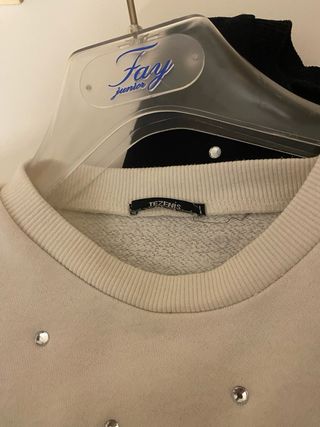 Set 2 felpe bambina con strass Tg. 10 anni.