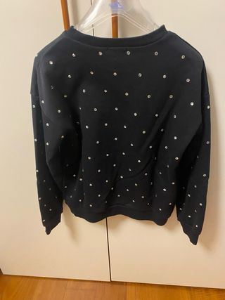 Set 2 felpe bambina con strass Tg. 10 anni.