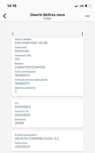 Symphony SR 125cc Scooter 2014